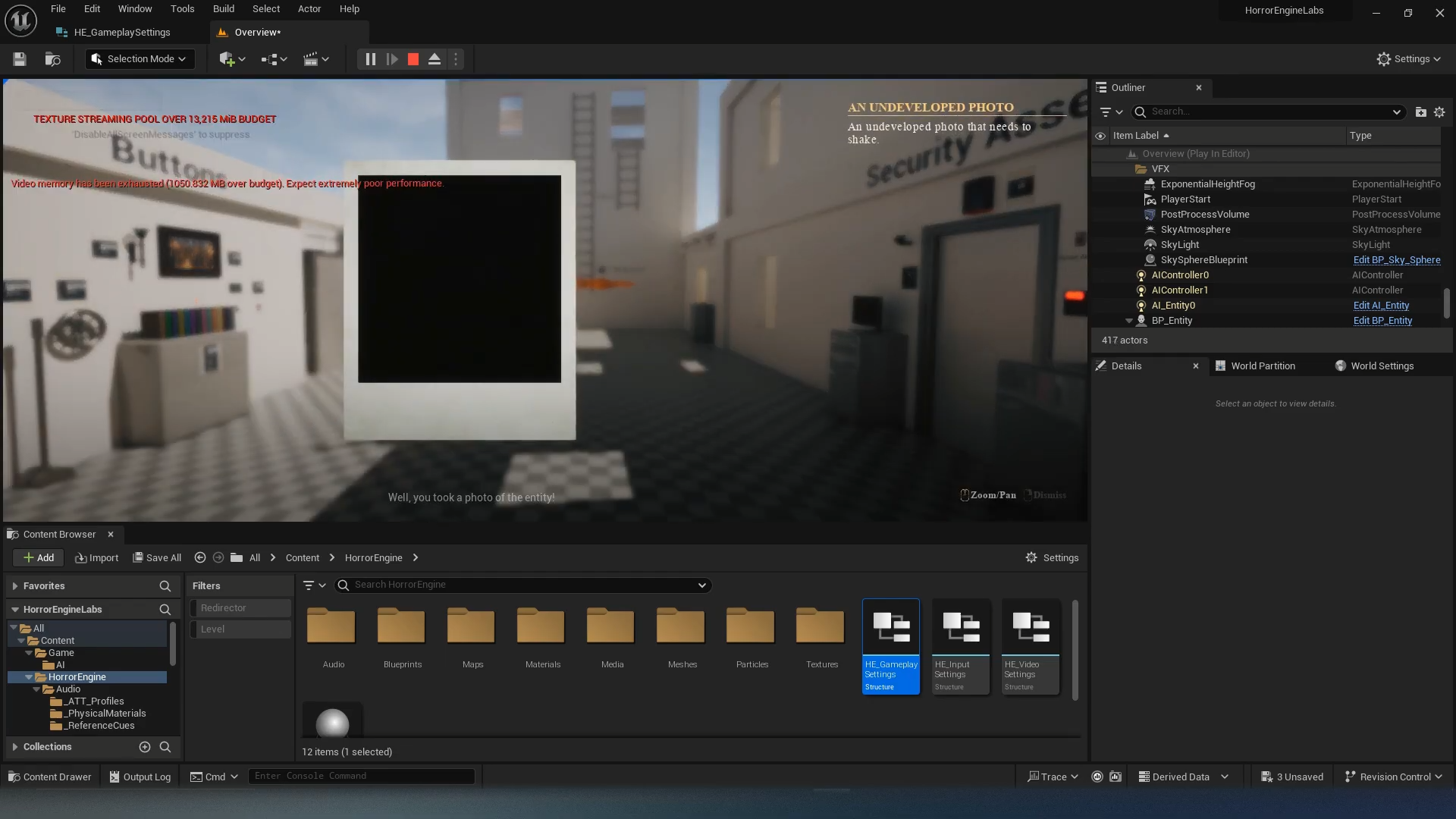 [UE5] Horror Engine - Ajouter un trigger à une IA